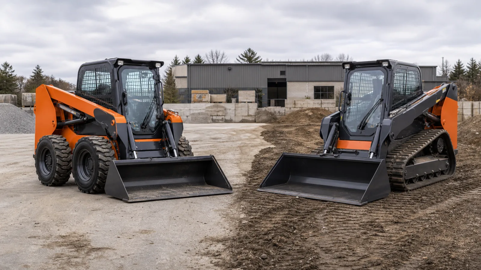 Wheeled vs Tracked Skid-Steer Loader