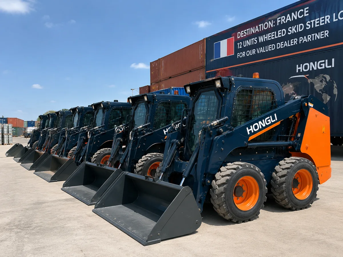 France dealer shipment of wheeled skid-steer loaders