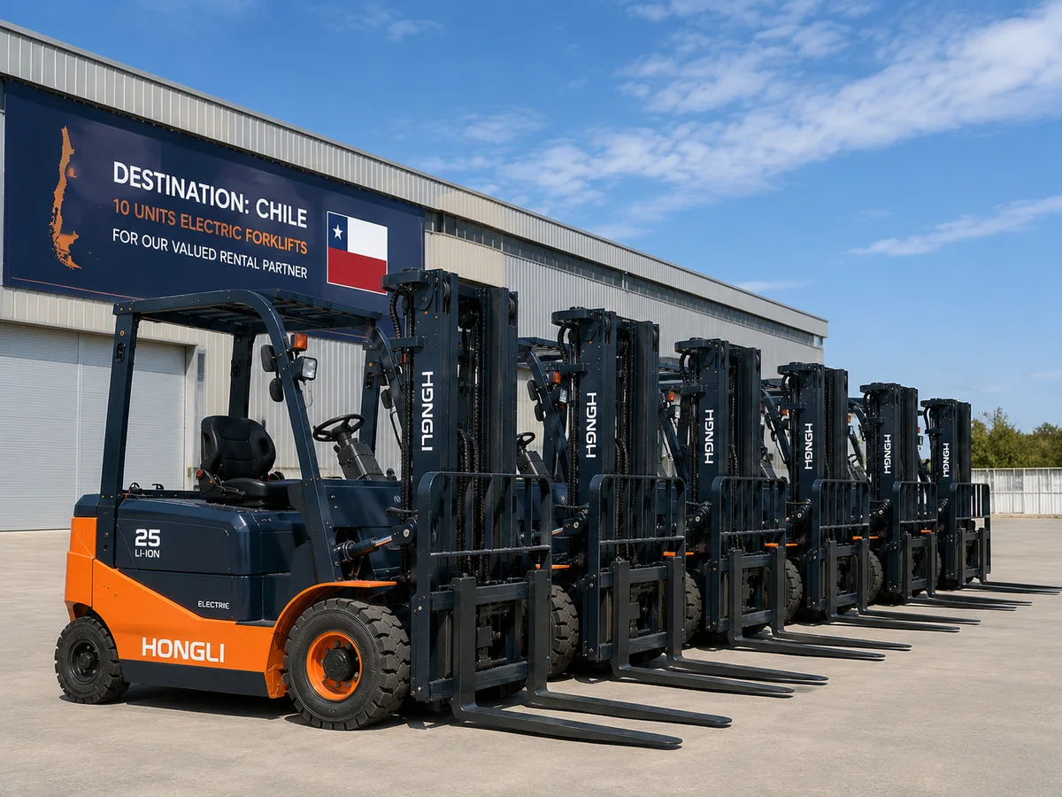 Chile dealer delivery of electric forklifts
